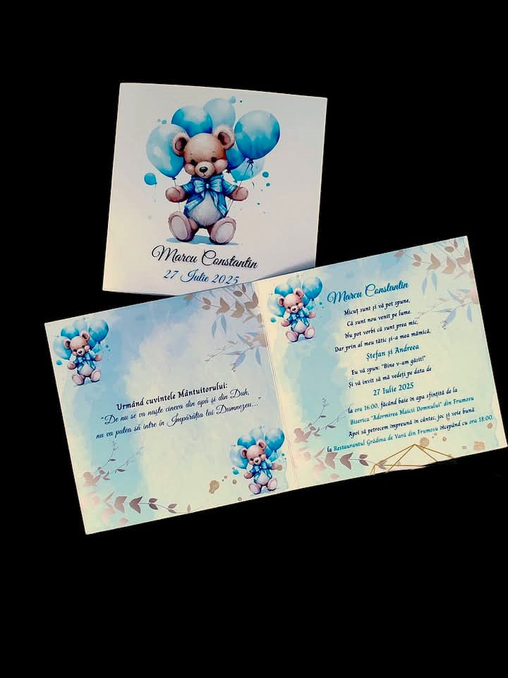 Invitatie botez azur